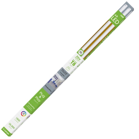 Feit Electric Feit Plug & Play T8 Cool White 47.5 in. Bi-Pin T8 LED Bulb 32 Watt Equivalence 2 pk T848/840LEDG2/2